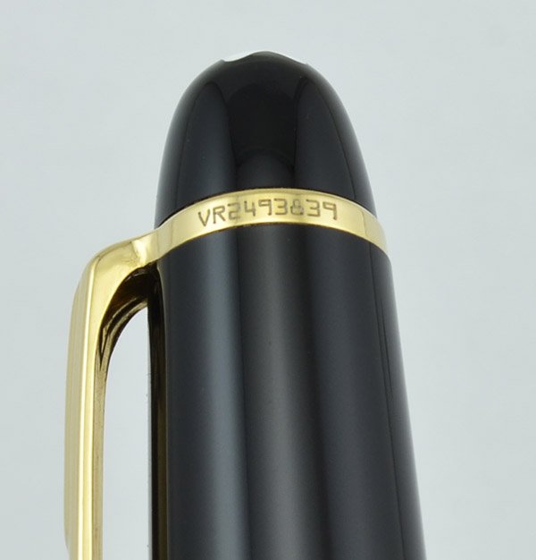 Montblanc Meisterstuck 145 - Black, Gold Trim, 14k Broad Nib (Near